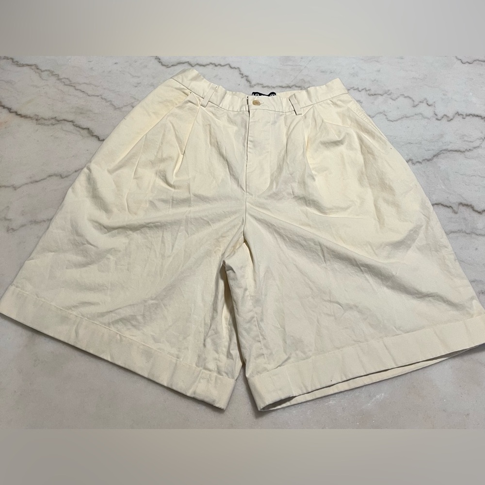 NWOT polo by Ralph Lauren womens Tan Flat‎ Front Shorts